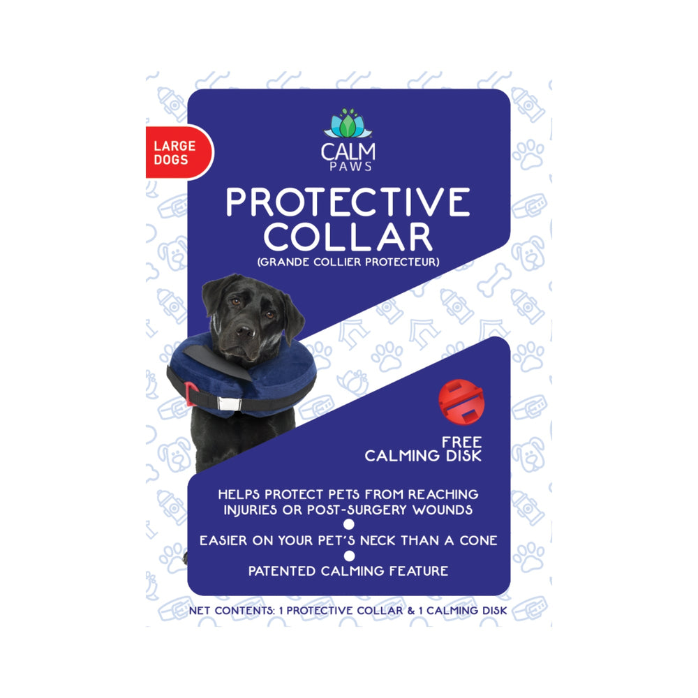 Calm Paws Protective Inflatable Collar w/ Dog Calming Disk Large for your Pet Dog with Pet Store X.