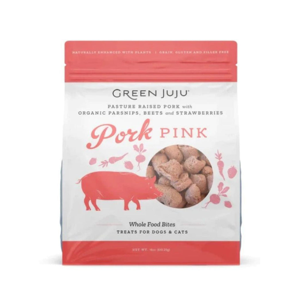 Green Juju Dog Freeze Dried Topper Pork Pink 18oz.