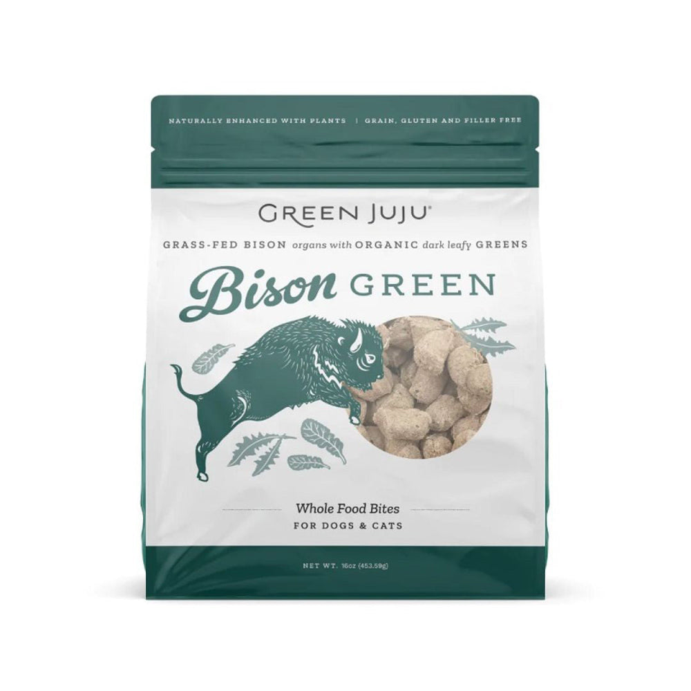 Green Juju Dog Freeze Dried Topper Bison Green 16oz for your Pet Dog with Pet Store X!