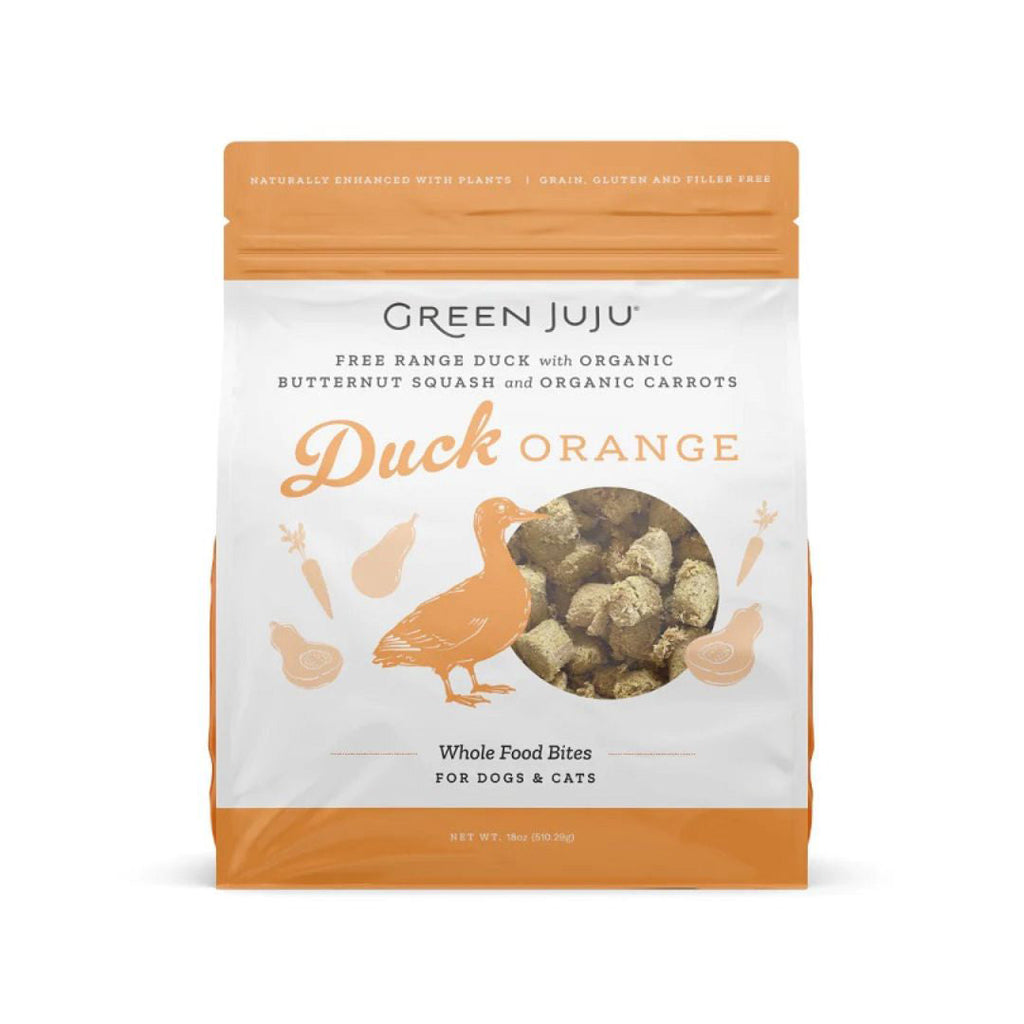 Green Juju Dog Freeze Dried Topper Duck Orange 18oz for your Pet Dog with Pet Store X!