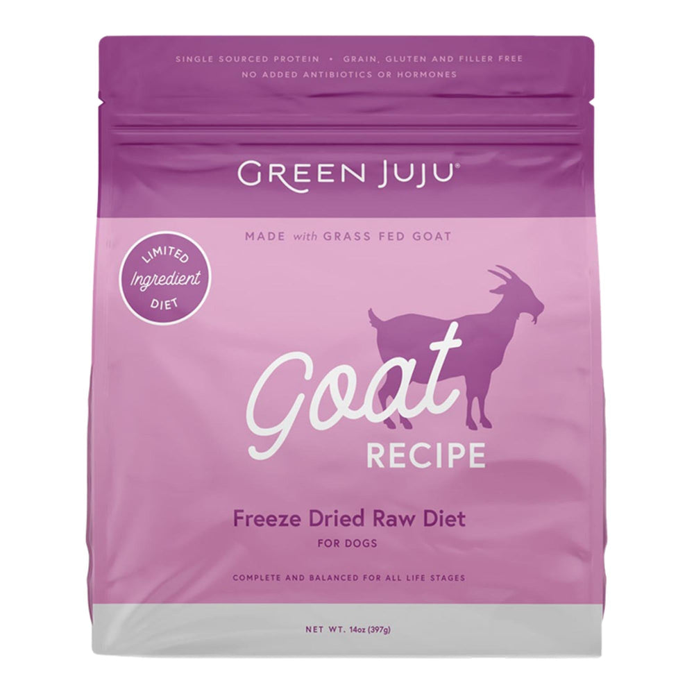 Green Juju Dog Freeze-Dried Raw Goat 14oz for your Pet Dog with Pet Store X!