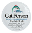 Cat Person Cat Bowl Booster Shreds In Broth Salmon & Mackerel 2.75Oz 24 Pack