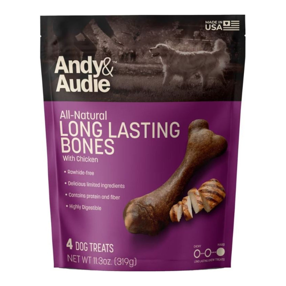 Andy & Audie Alternative Bone Chews For Dogs Medium-4 Count 11.3oz.