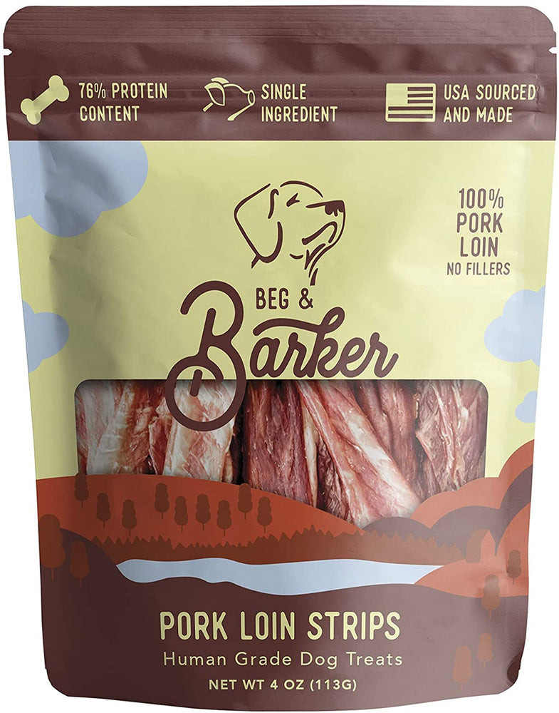 Beg & Barker Pork Loin Strip Dog Treats 1ea/4 oz for your Pet Dog with Pet Store X!