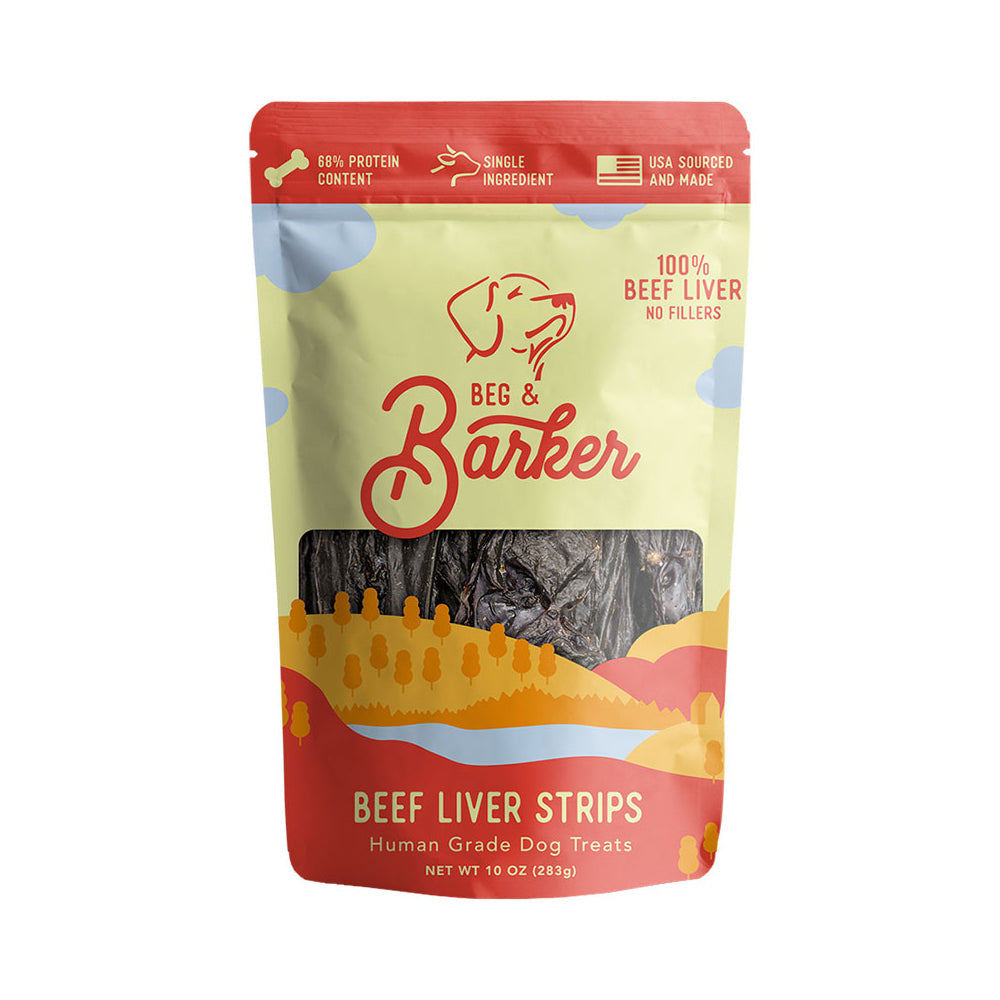 Beg & Barker Beef Liver Strip Dog Treats 1ea/10 oz