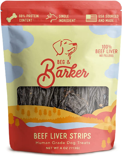 Beg & Barker Beef Liver Strip Dog Treats 1ea/4 oz for your Pet Dog with Pet Store X!