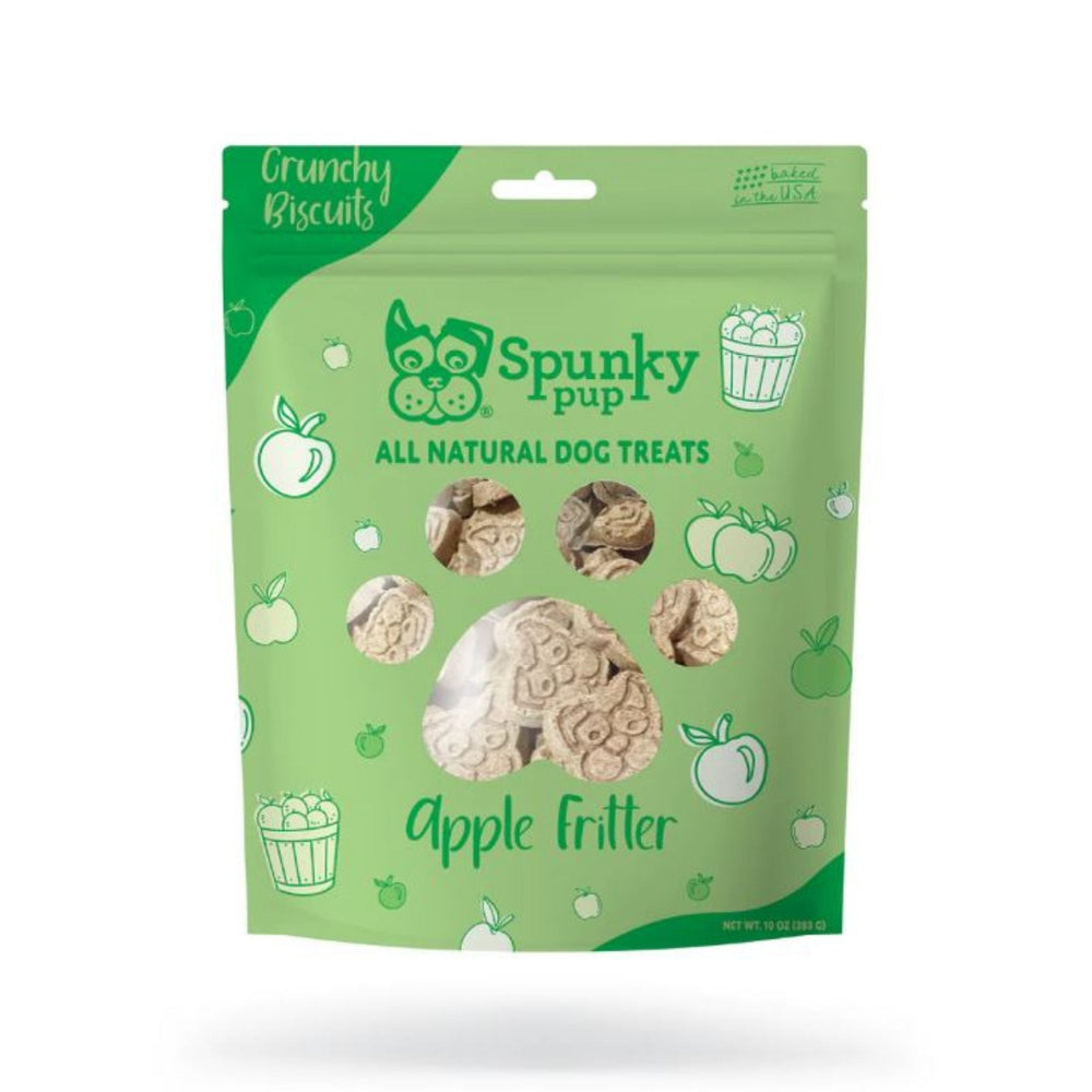 Spunkypup Crunchy Biscuit Dog Treats Apple 10oz.