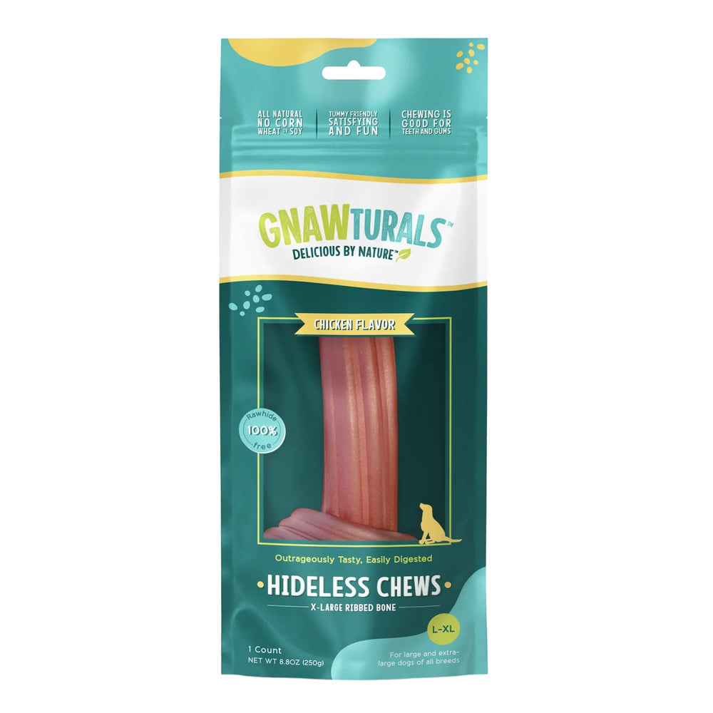 Gnawturals Hideless Chews Ribbed Bone Chicken XLarge for your Pet Dog with Pet Store X!