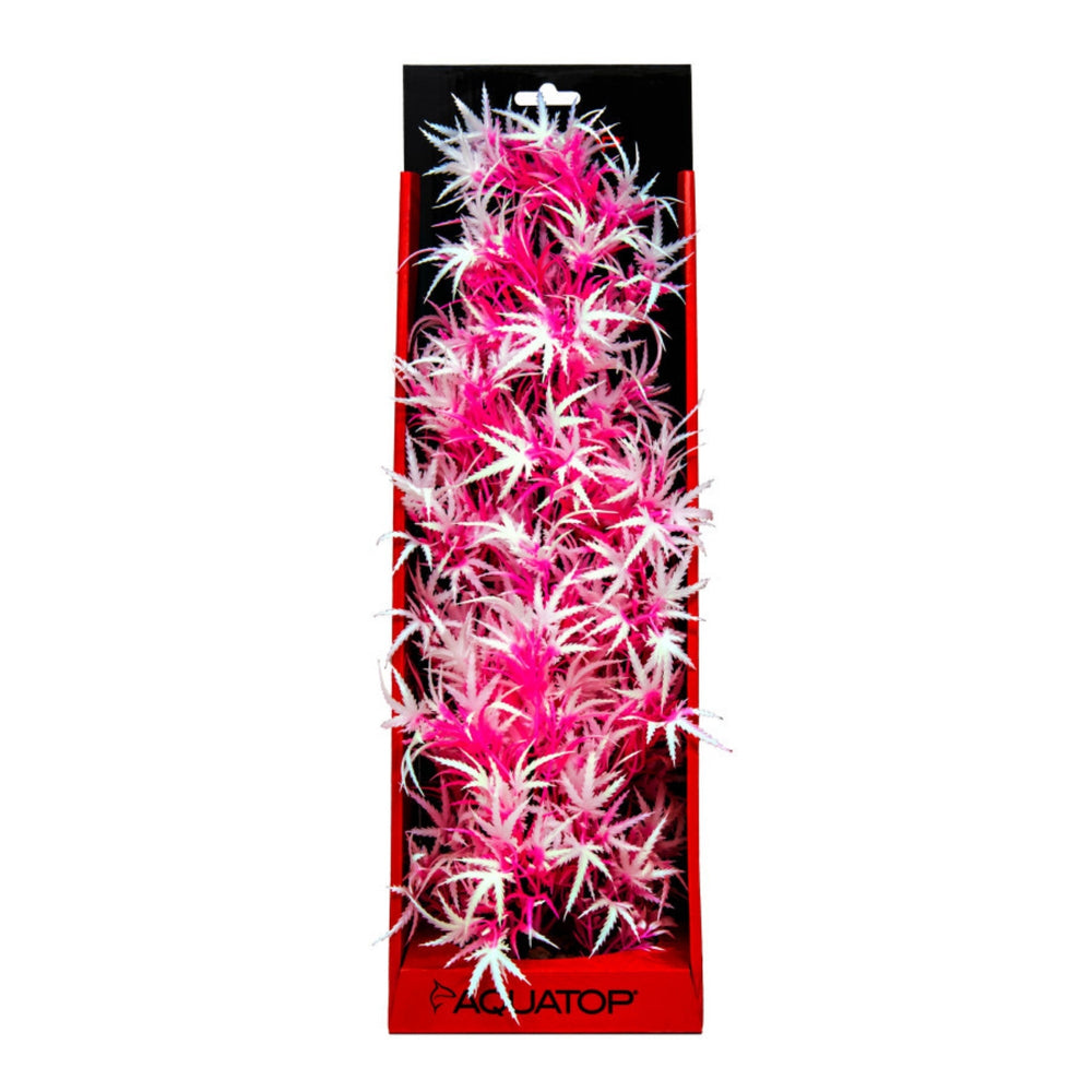 Aquatop Aquatop Vibrant Fluorescent Cannabis Plant Pink Frost, 1ea/16 in for your Pet Fish.