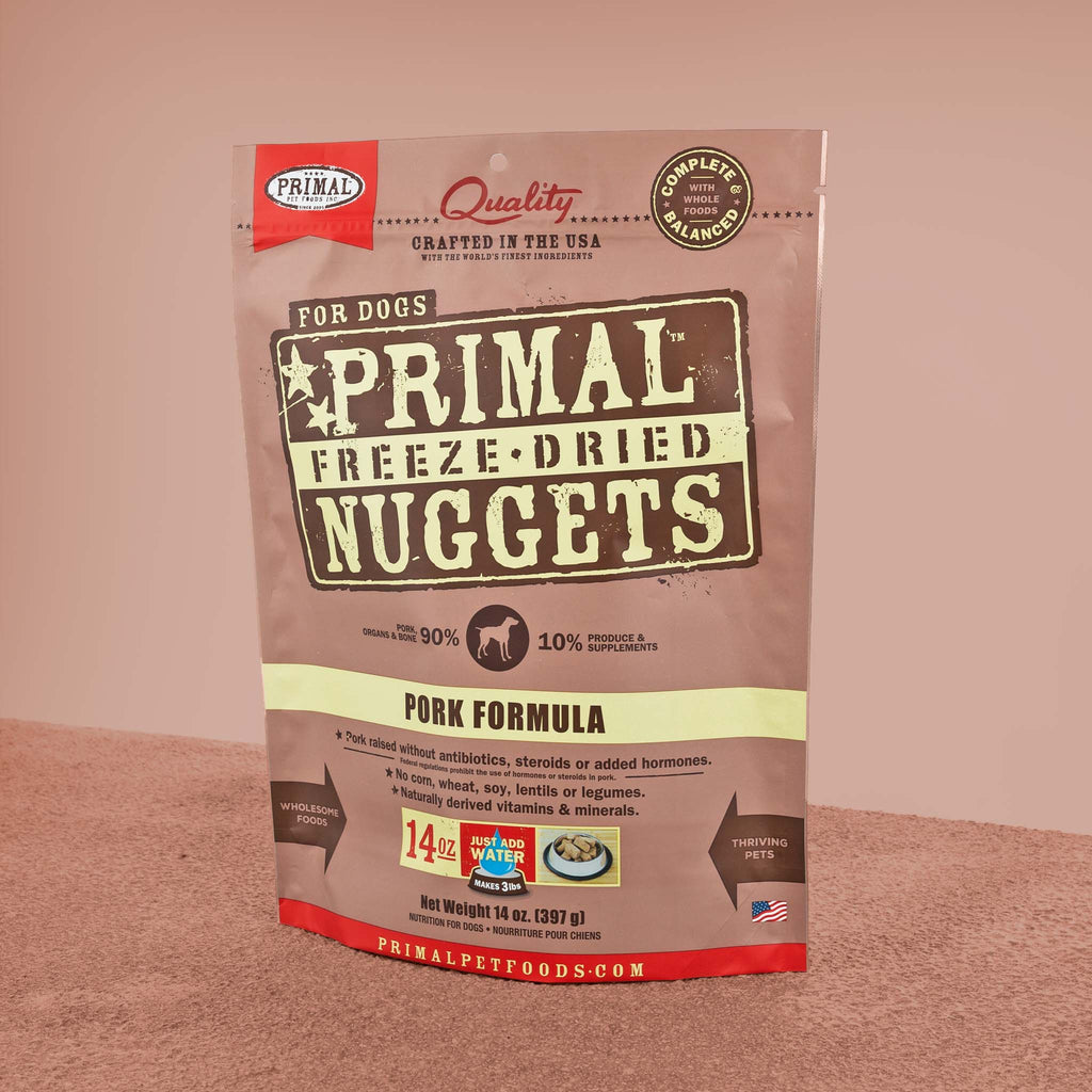 Primal Dog Freeze-Dried Nuggets Pork 5.5oz.