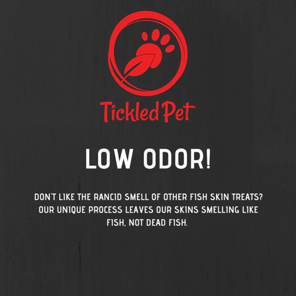 Tickled Pet Dog 6oz. Salmon Skins Flat