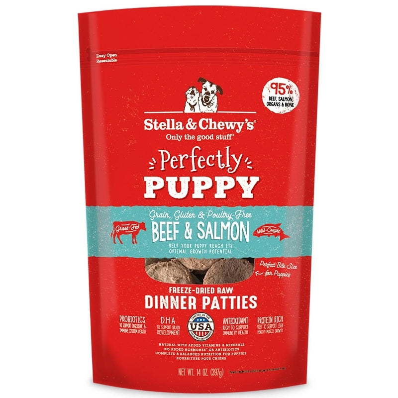 Stella and Chewys Dog Freeze Dried Puppy Beef Salmon 5.5 oz.