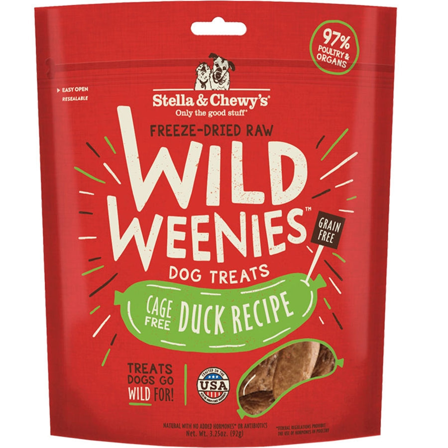 Stella And Chewys Dog Freeze Dried Weenie Duck 3.25 oz.