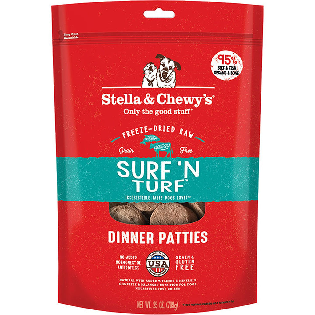 Stella And Chewys Dog Freeze-Dried Dinner Patties Surf And Turf 25 oz.