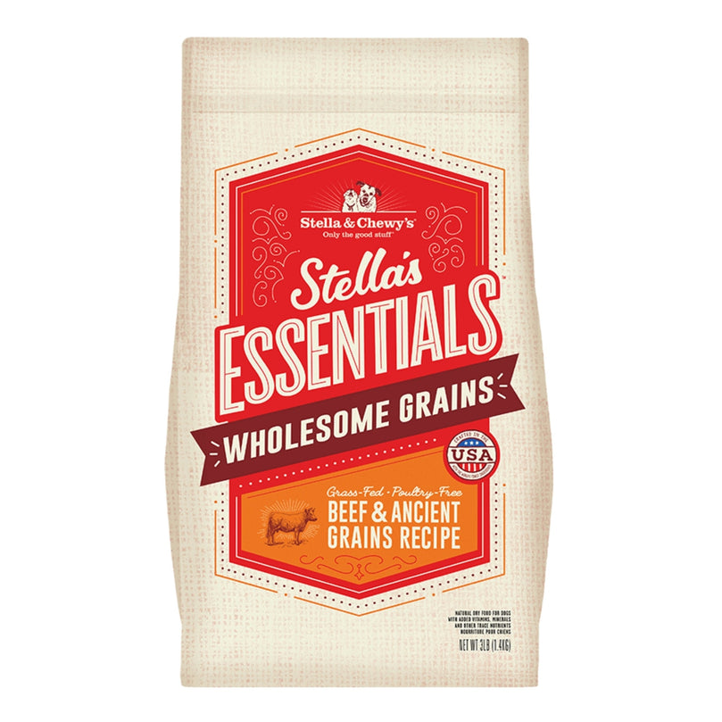 Stella & Chewy's Dog Essential Beef & Ancestrial Grains 3Lb for your Pet Dog with Pet Store X!