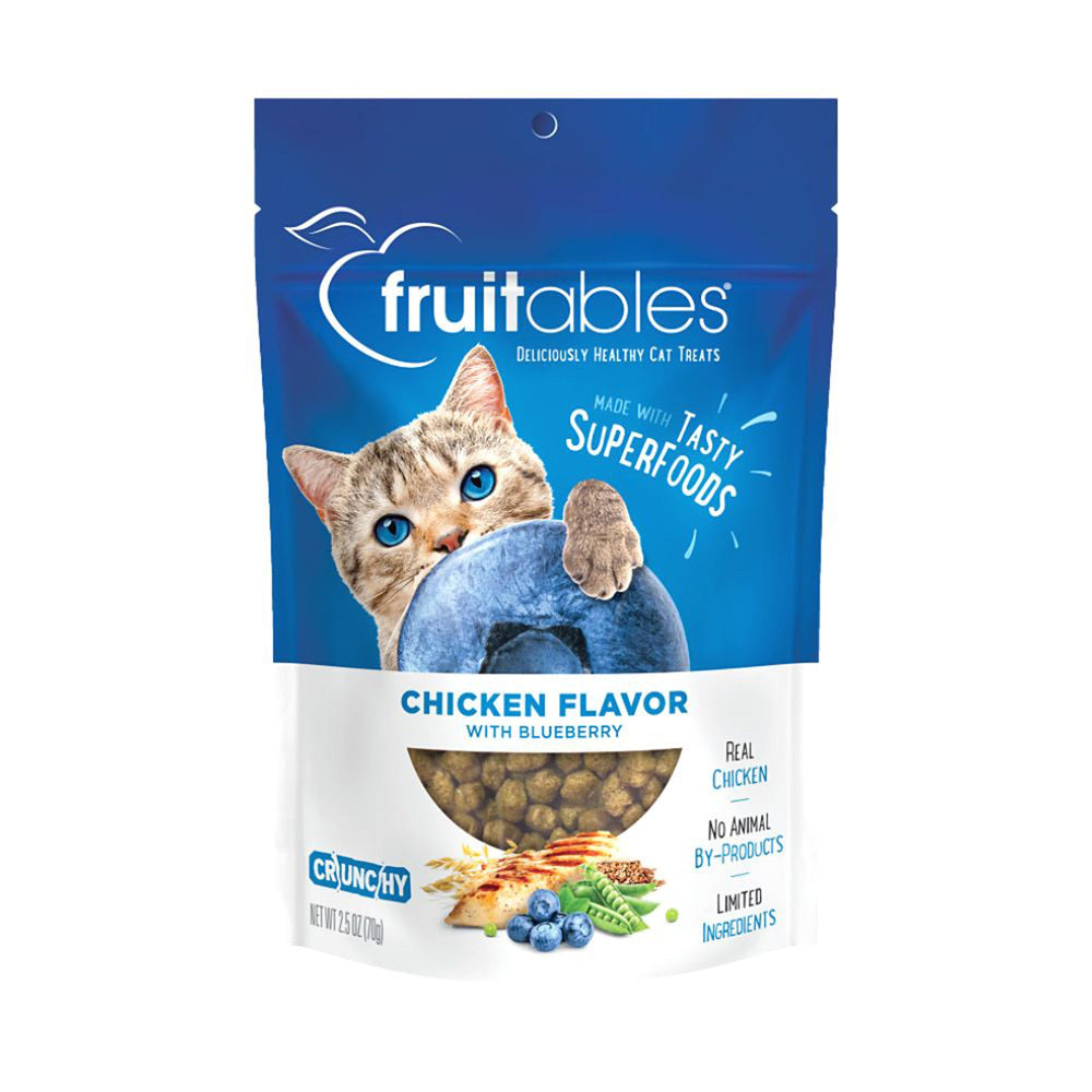 Fruitables Limited Ingredient Crunchy Cat Treats Chicken w/Blueberry 1ea/25 oz for your Pet Cat with Pet Store X!