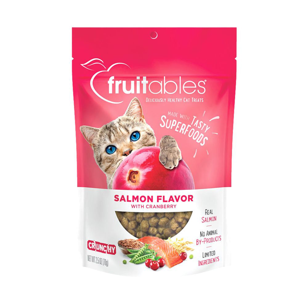 Fruitables Limited Ingredient Crunchy Cat Treats Salmon w/Cranberry 1ea/25 oz for your Pet Cat with Pet Store X!