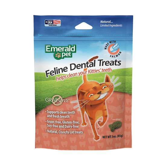 Emerald Pet Feline Dental Cat Treats Salmon 1ea/3 oz for your Pet Cat with Pet Store X!