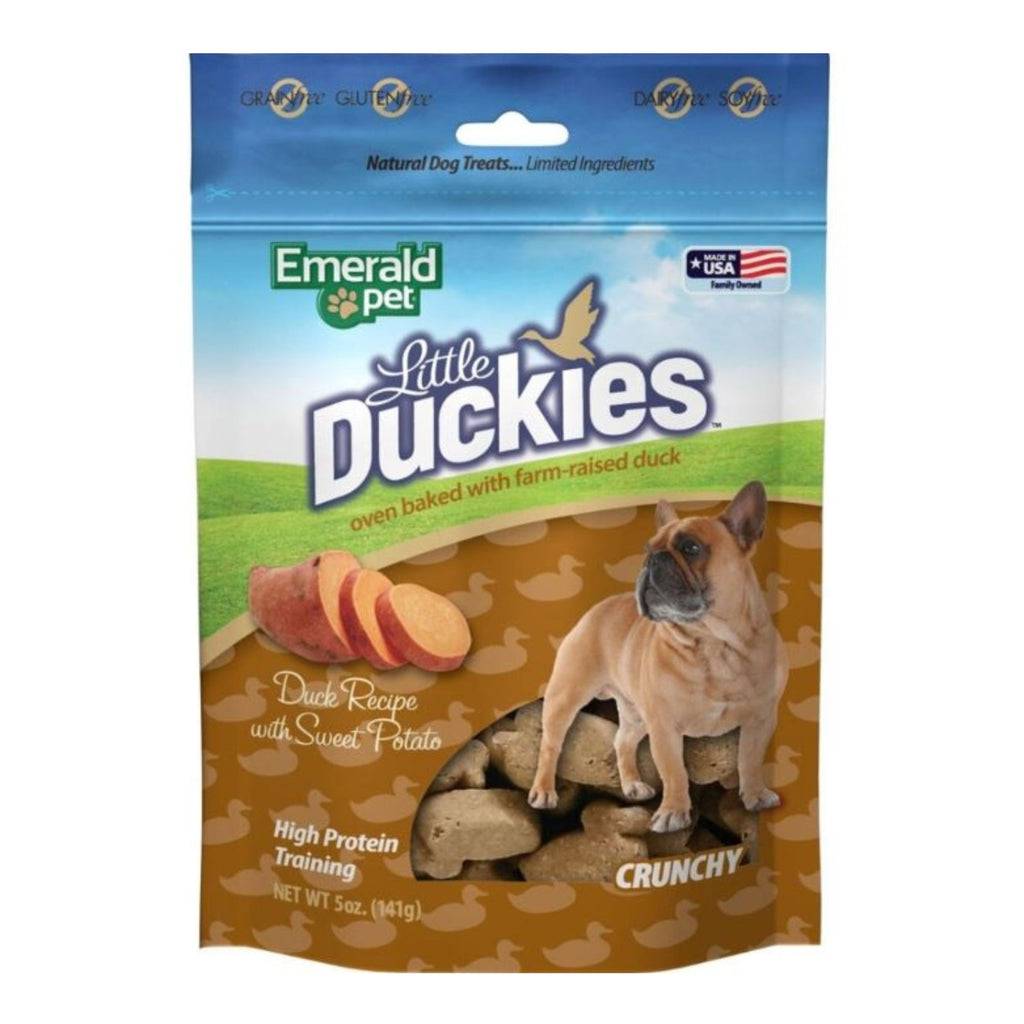 Emerald Pet Little Duckies Grain Free Dog Treats Duck/Sweet Potato 5oz.