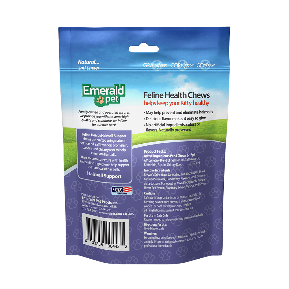 Emerald Pet Hairball Formula Chicken Flavor Cat Chews 1ea/2.5 oz