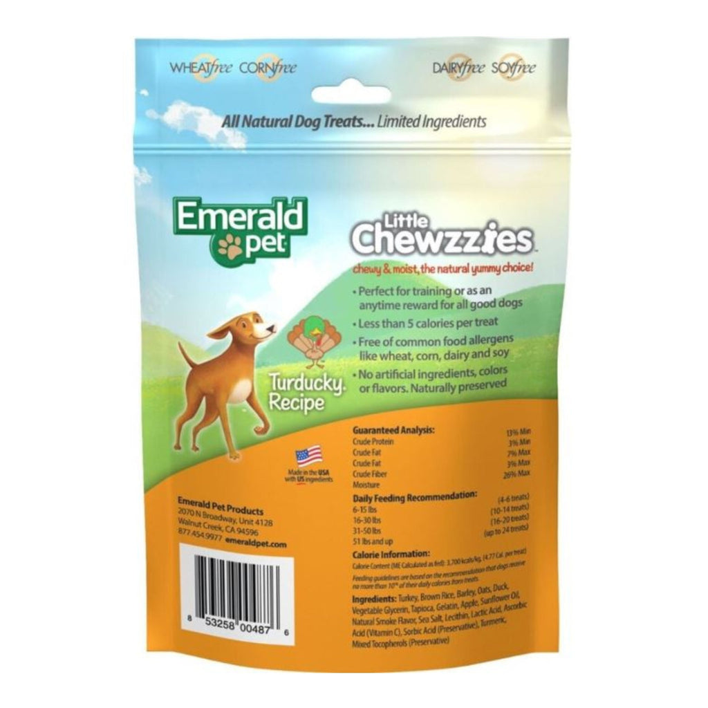 Emerald Pet Little Chewzzies Dog Treats Turducky 5oz.