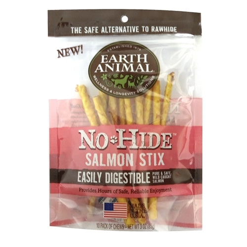 Earth Animal No Hide Salmon Chews Dog Treats; 10 Pack for your Pet Dog with Pet Store X!