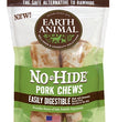 Earth Animal No Hide Pork Chews Dog Treats; 4 Inch; 2 Pack