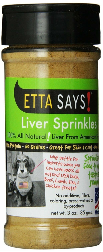 Etta Says! Liver Sprinkles 100% All Natural Dog Food Topper 1ea/3oz for your Pet Dog with Pet Store X!