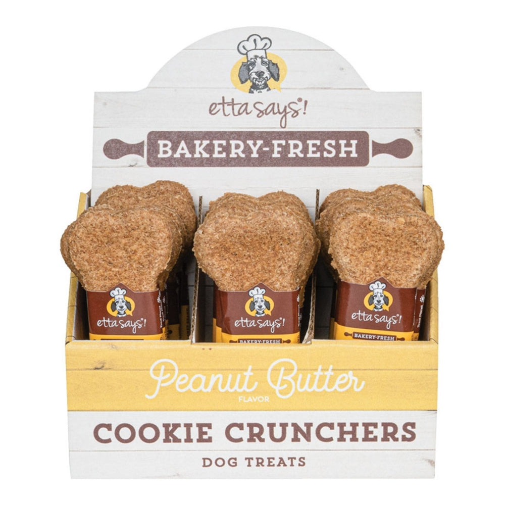 Etta Says! Cookie Cruncher Dog Treat Peanut Butter 24ea/5 in