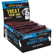 Etta Says! Premium Crunchy Rabbit Dog Treat Rabbit 20ea/7 in, 20 ct for your Pet Dog with Pet Store X!