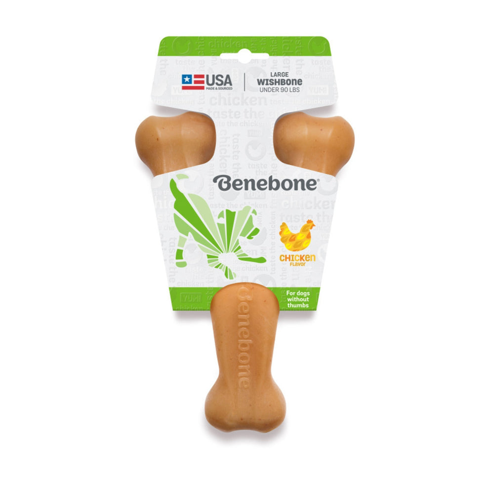 Benebone Wishbone Durable Dog Chew Toy Chicken, 1ea/LG for your Pet Dog with Pet Store X.