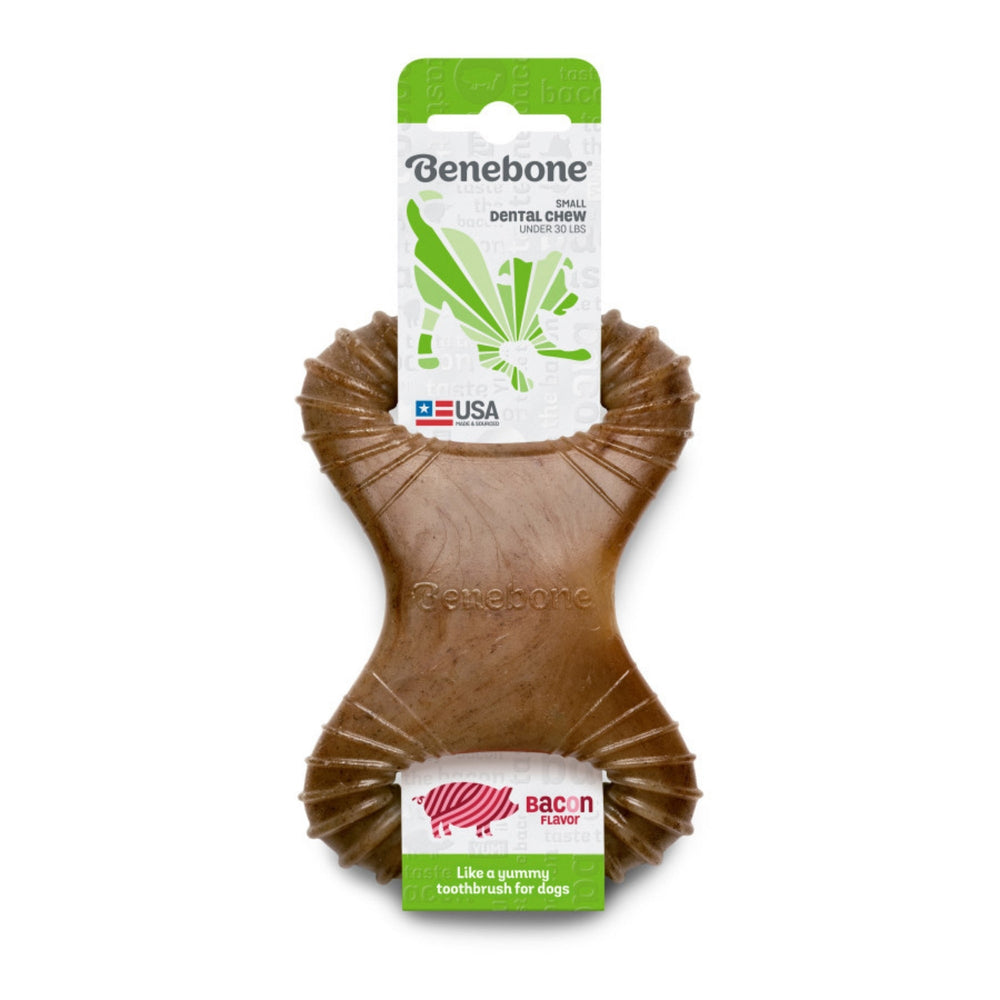 Benebone Dental Chew Durable Dog Chew Toy Bacon, 1ea/SM for your Pet Dog with Pet Store X.