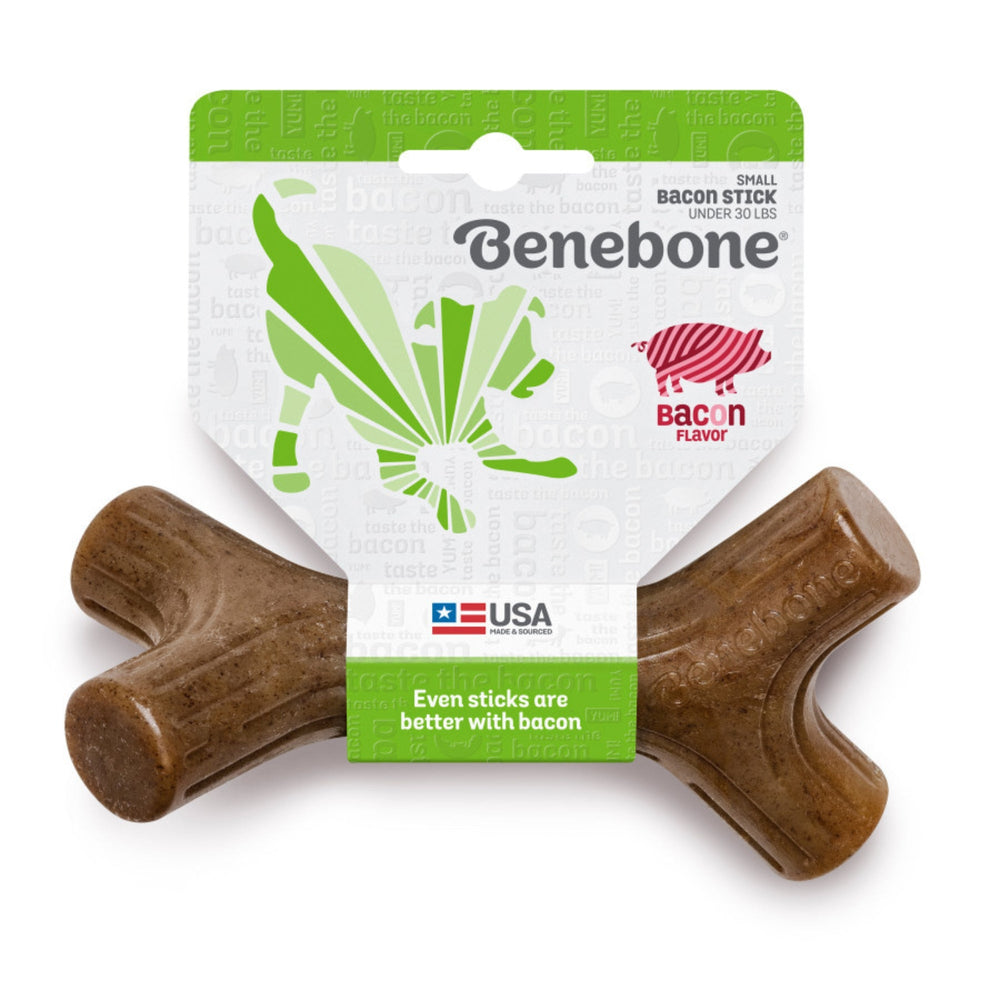 Benebone Stick Durable Dog Chew Toy Bacon, 1ea/SM for your Pet Dog with Pet Store X.