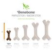 Benebone Stick & Zaggler Dog Chew Toy Maple & Bacon, 1ea/XS, 2 pk