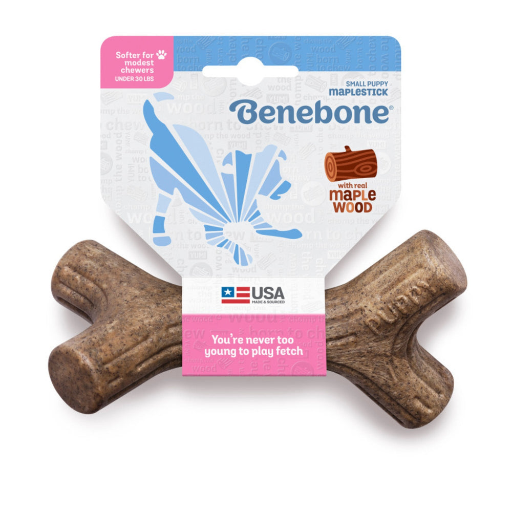 Benebone Puppy Stick Dog Chew Toy Maplewood, 1ea/SM for your Pet Dog with Pet Store X.