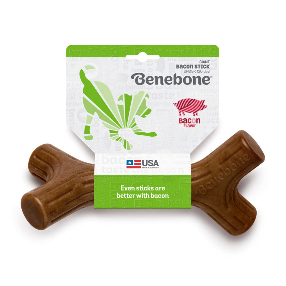 Benebone Stick Durable Dog Chew Toy Bacon, 1ea/XL for your Pet Dog with Pet Store X.