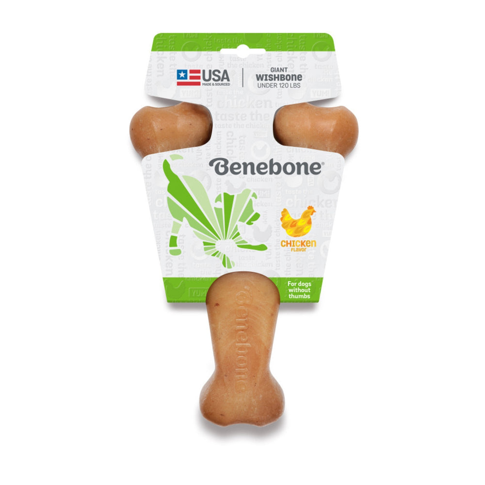 Benebone Wishbone Durable Dog Chew Toy Chicken, 1ea/Giant