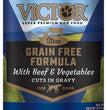 Victor Super Premium Dog Food Grain Free Wet Dog Food Beef & Vegetable in gravy 13.2oz. (Case of 12)