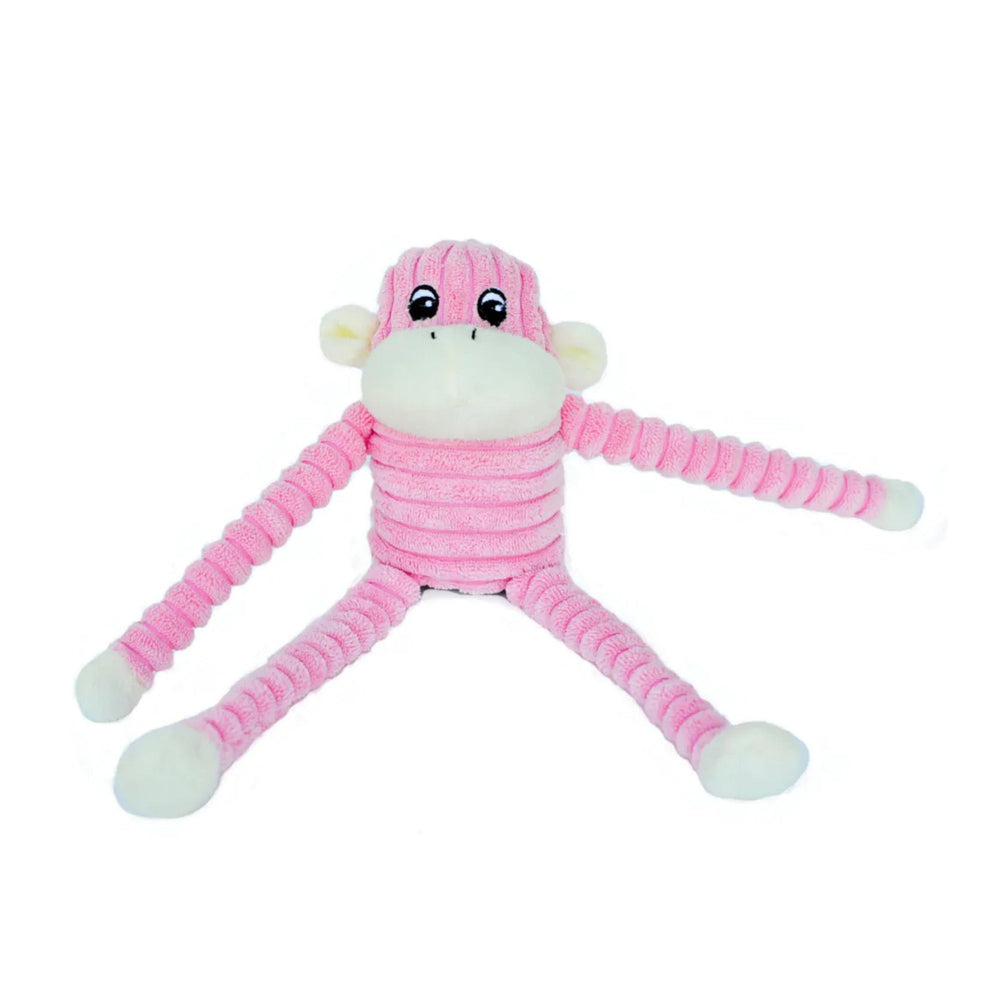 Zippypaws Plush Spencer The Crinkle Monkey Pink  Small