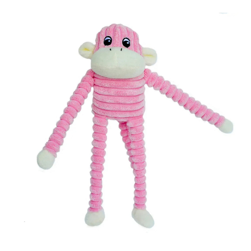 Zippypaws Plush Spencer The Crinkle Monkey Pink  Small