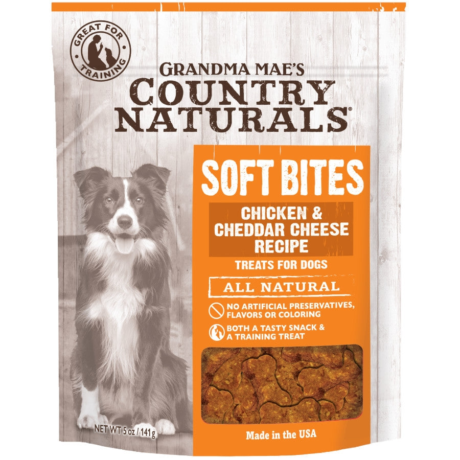 Grandma Mae's Country Naturals Soft Bites Dog Treats Chicken & Cheddar 1ea/5oz for your Pet Dog with Pet Store X!