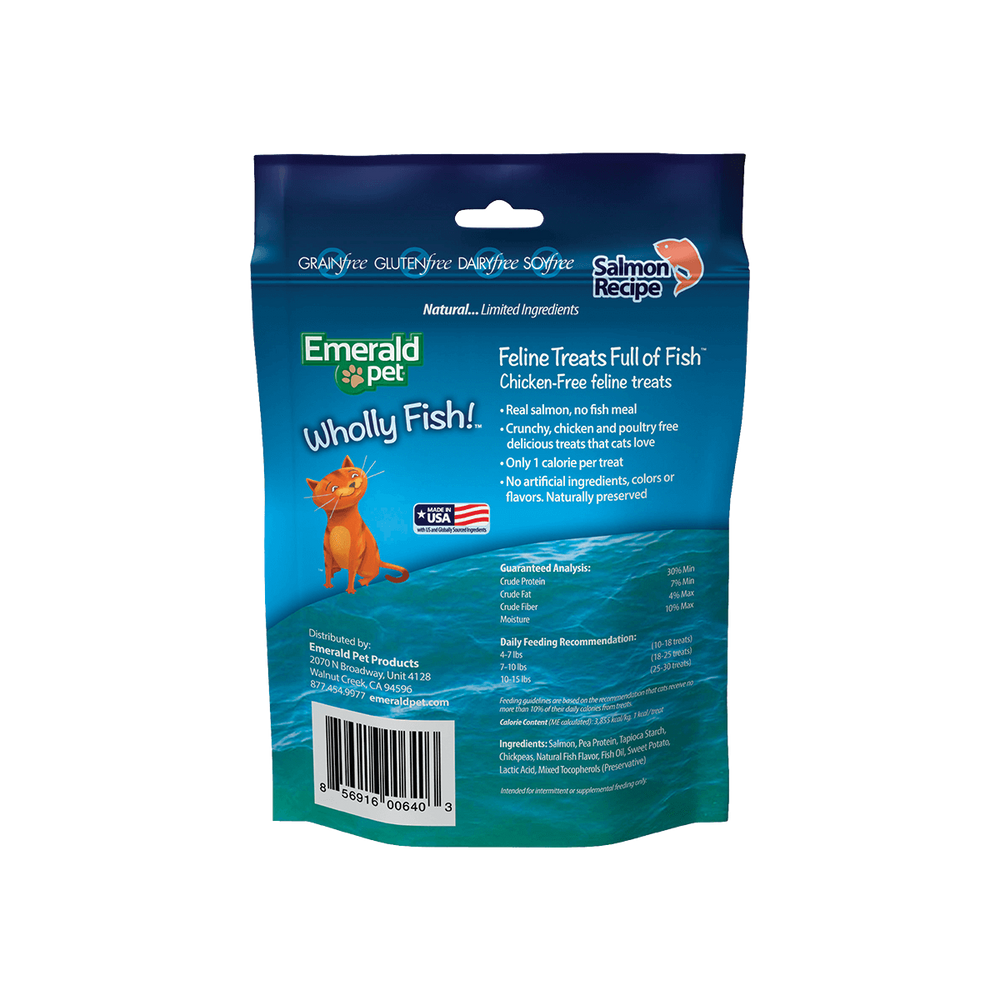 Emerald Pet Wholly Fish! Crunchy Cat Treats Salmon 1ea/3 oz