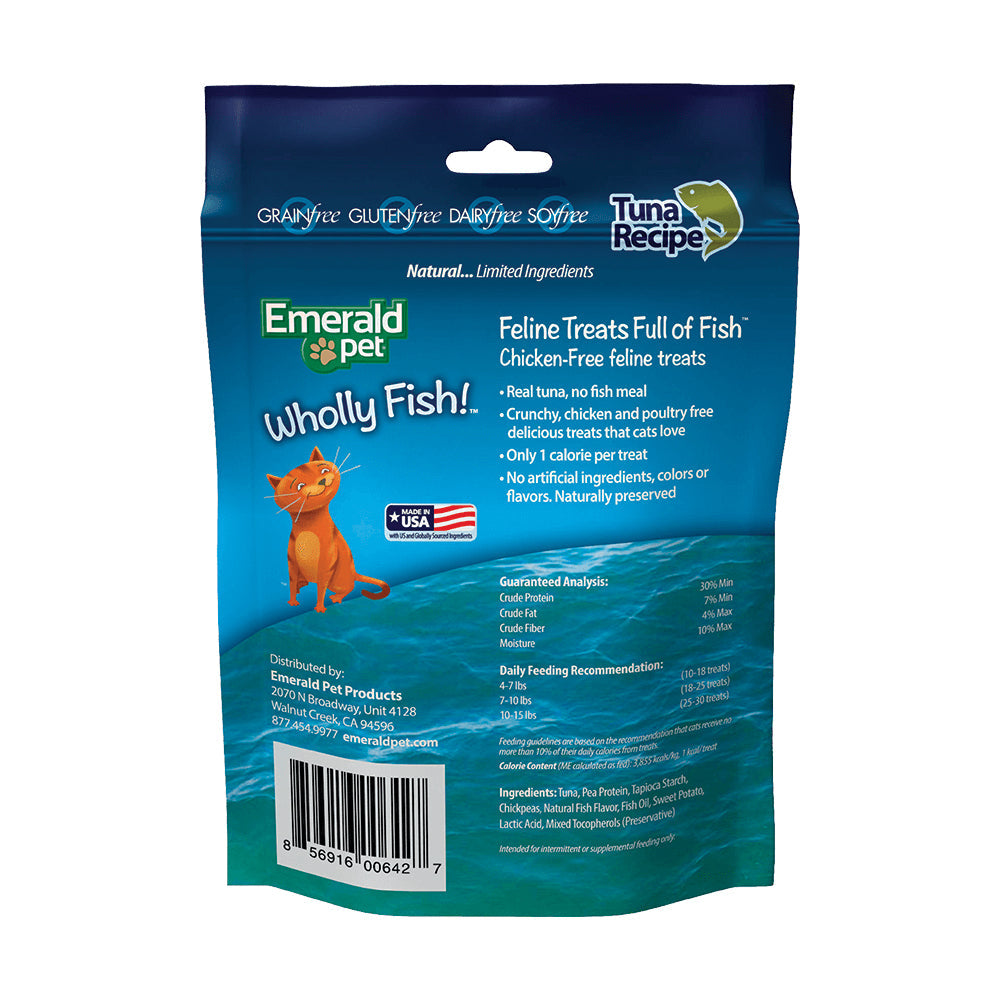 Emerald Pet Wholly Fish! Crunchy Cat Treats Tuna 1ea/3 oz for your Pet Cat with Pet Store X!