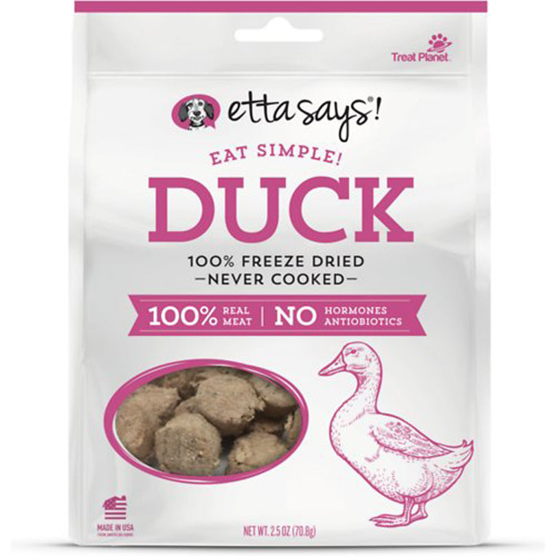 Etta Says! Eat Simple! 100% Freeze Dried Never Cooked Dog Treats Duck 1ea/25 oz for your Pet Dog with Pet Store X!