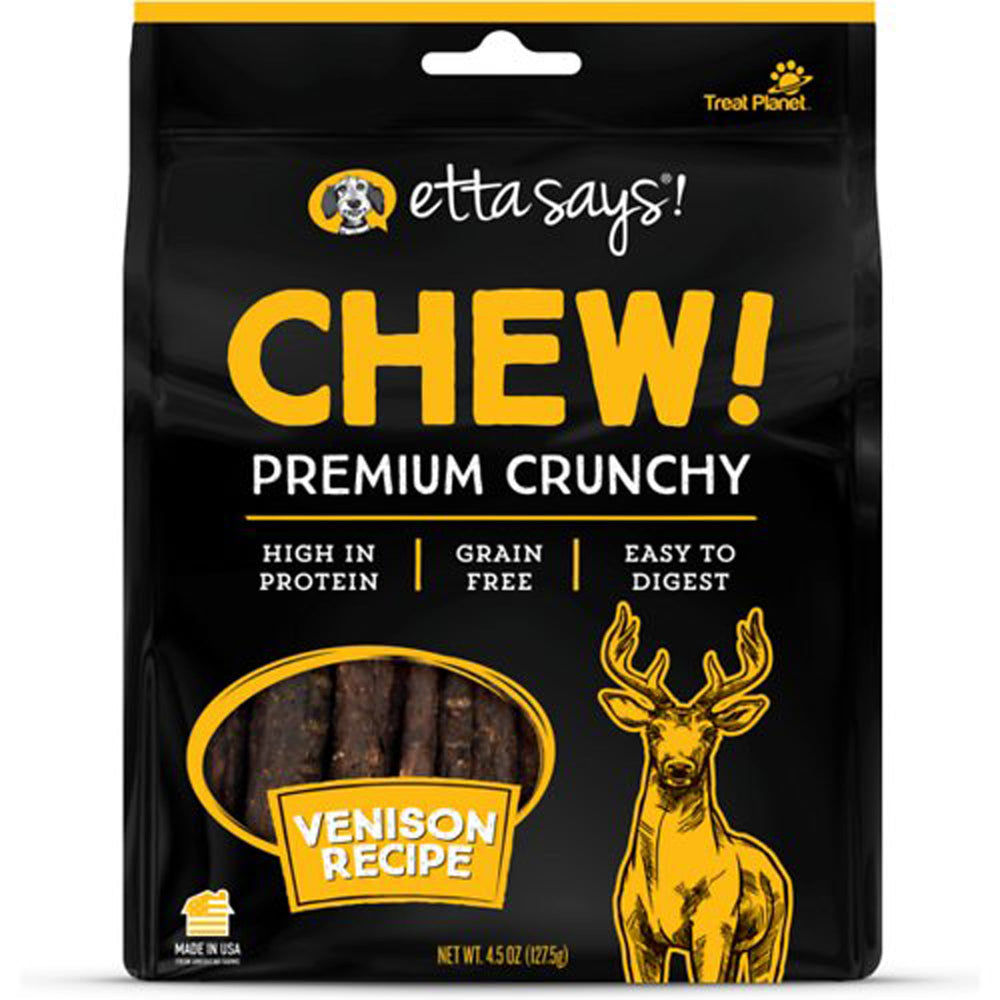 Etta Says! Premium Crunchy Venison Chew Dog Treats Venison 1ea/45 oz for your Pet Dog with Pet Store X!