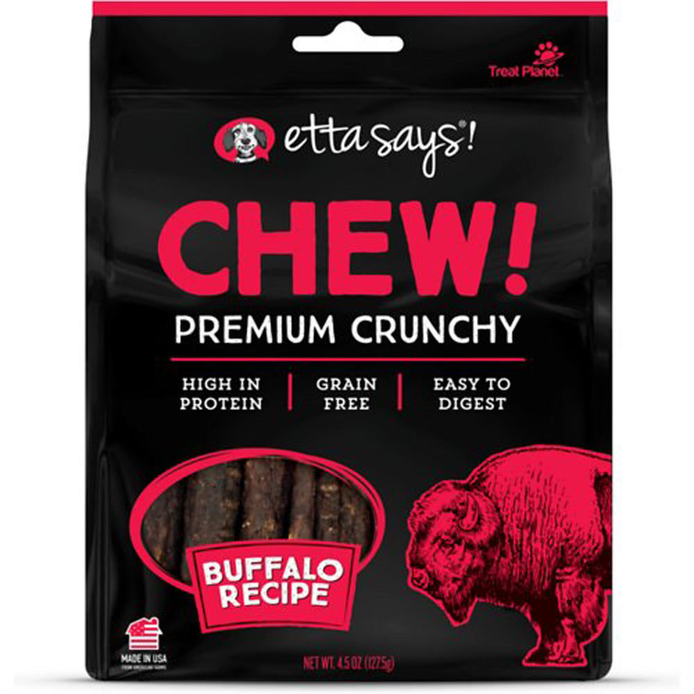 Etta Says! Chew! Premium Crunchy Dog Treats Buffalo 1ea/45 oz for your Pet Dog with Pet Store X!