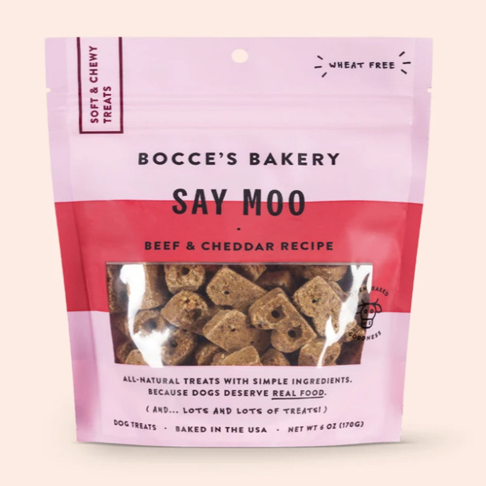 Bocces Bakery Dog Soft And Chewy Say Moooo 6oz.