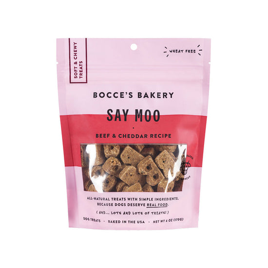 Bocces Bakery Dog Soft And Chewy Say Moooo 6oz for your Pet Dog with Pet Store X!