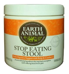 Earth Animal Stop eating Stool 8oz for your Pet Dog with Pet Store X.