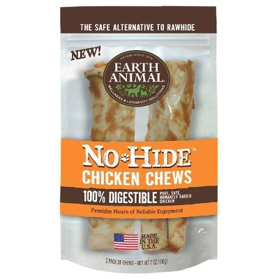 Earth Animal No Hide Chicken Chews Dog Treats; 7 Inch; 2 Pack for your Pet Dog with Pet Store X!